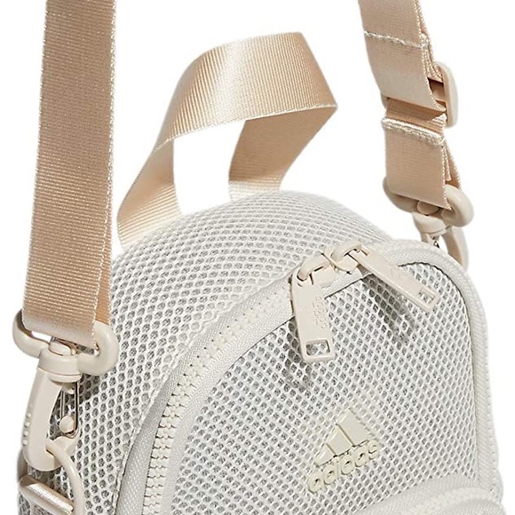 Adidas Air Mesh Mini Women’s Backpack Beige #691 - Picture 8 of 12